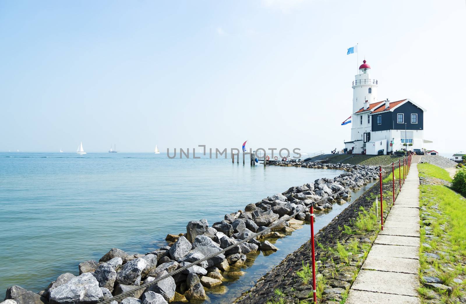 The road to lighthouse, Marken, the Netherlands by Tetyana