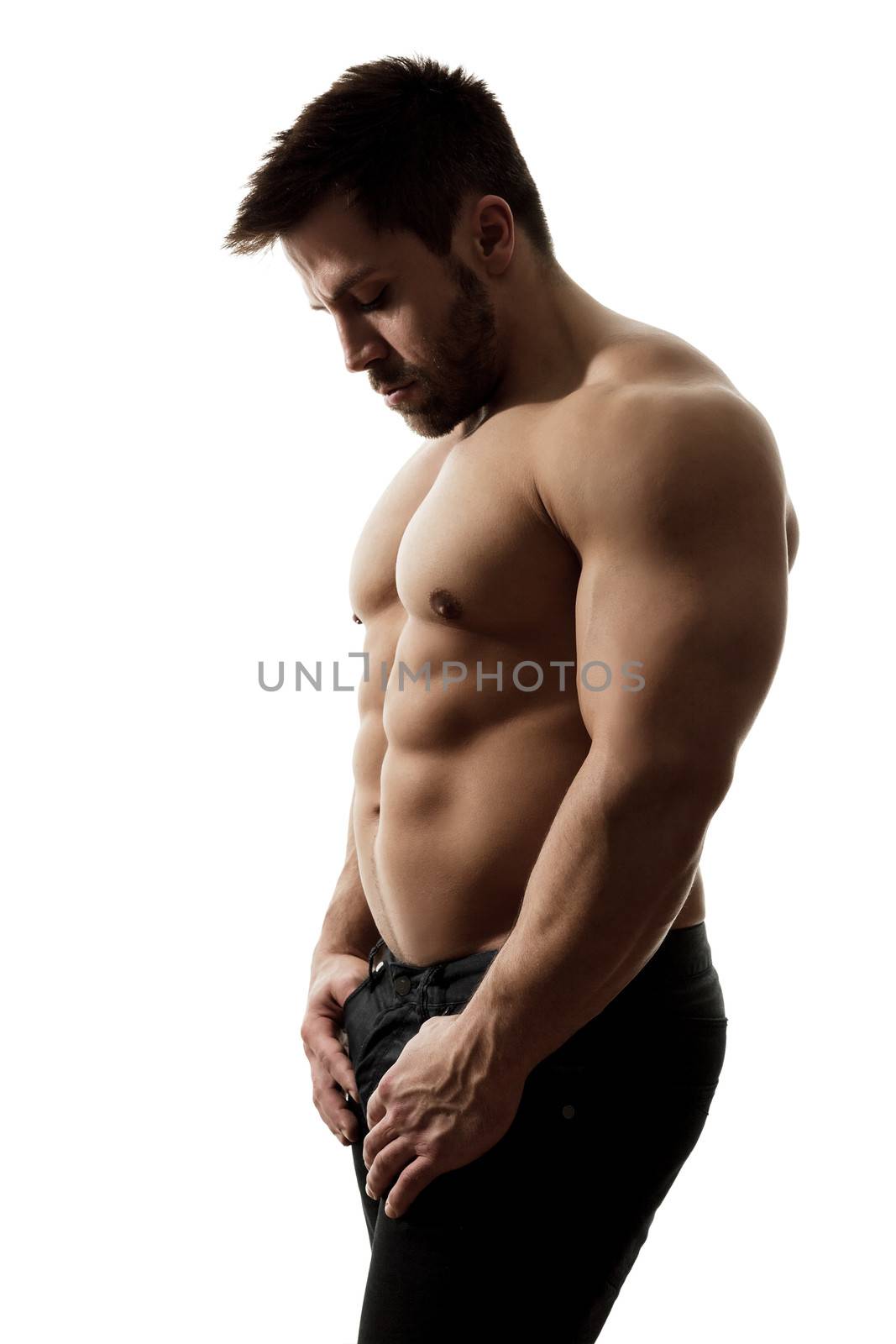 muscular man by magann