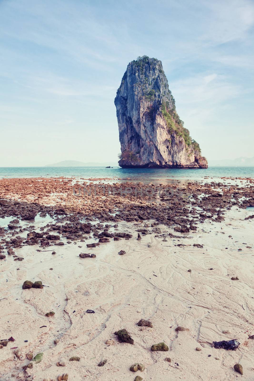 low tide at Poda island, Krabi Province, Andaman Sea, South of Thailand 