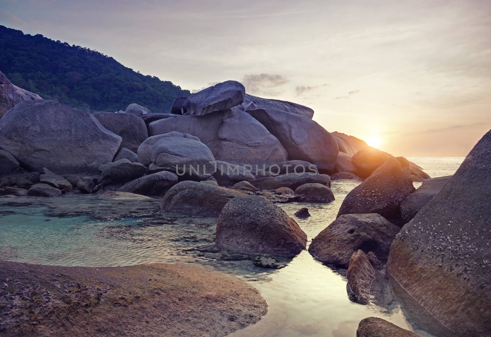 sunset ,Similan Island , PhangNga Province Thailand