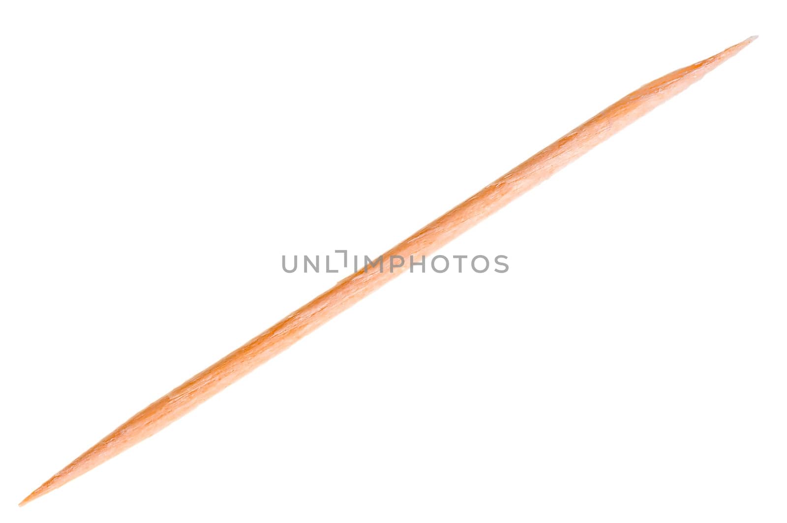original wooden toothpick on white background