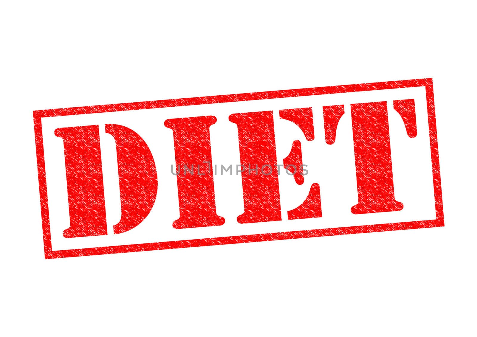 DIET red Rubber Stamp over a white background.