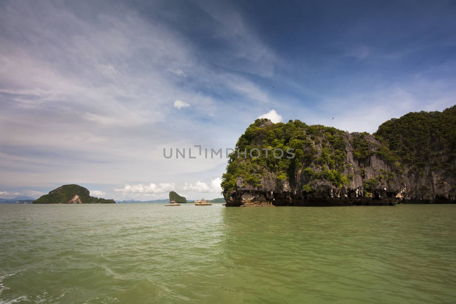 Koh Phanak and the green waters of Phang Nga Bay, Thailand
