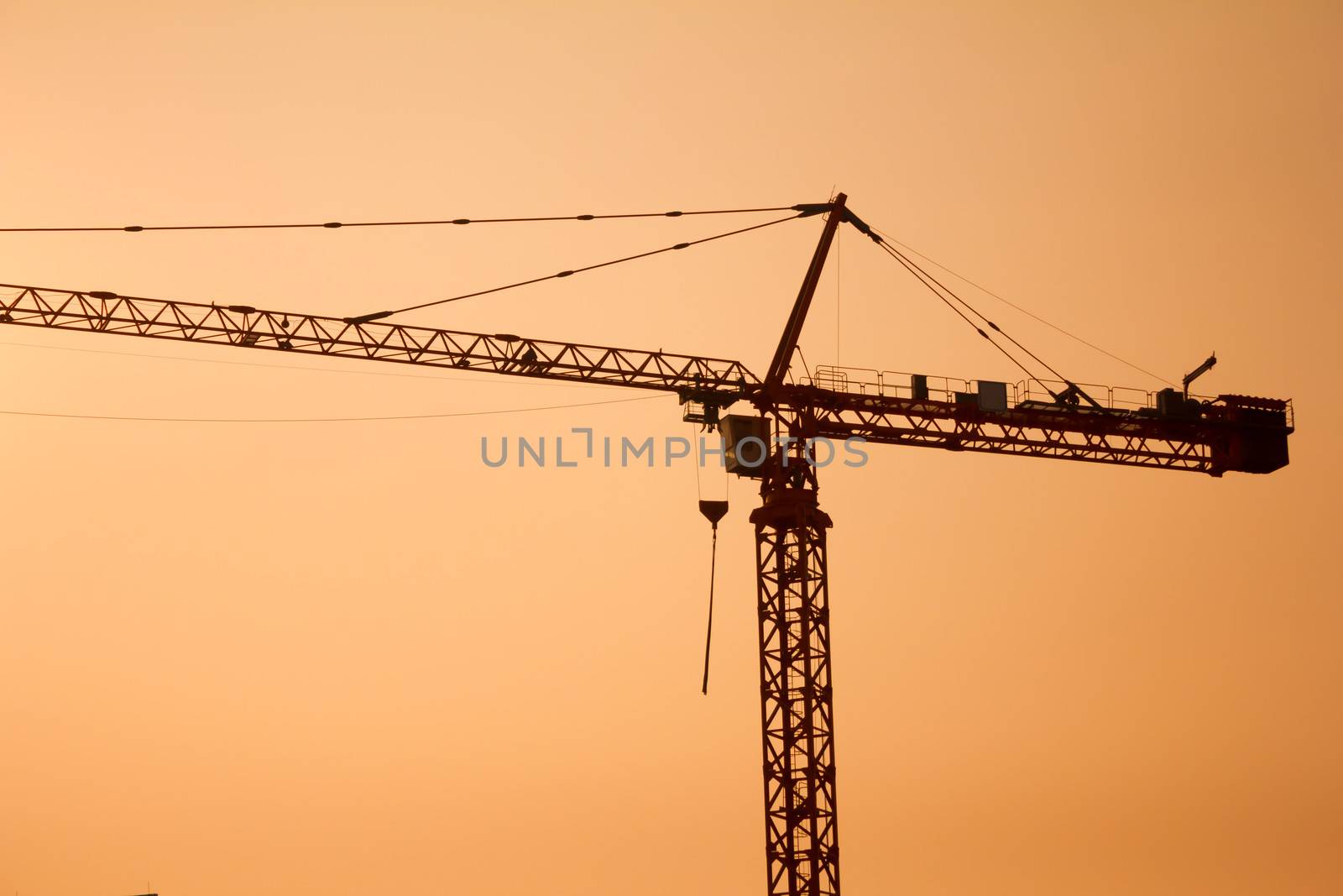 Cranes construction silhouette