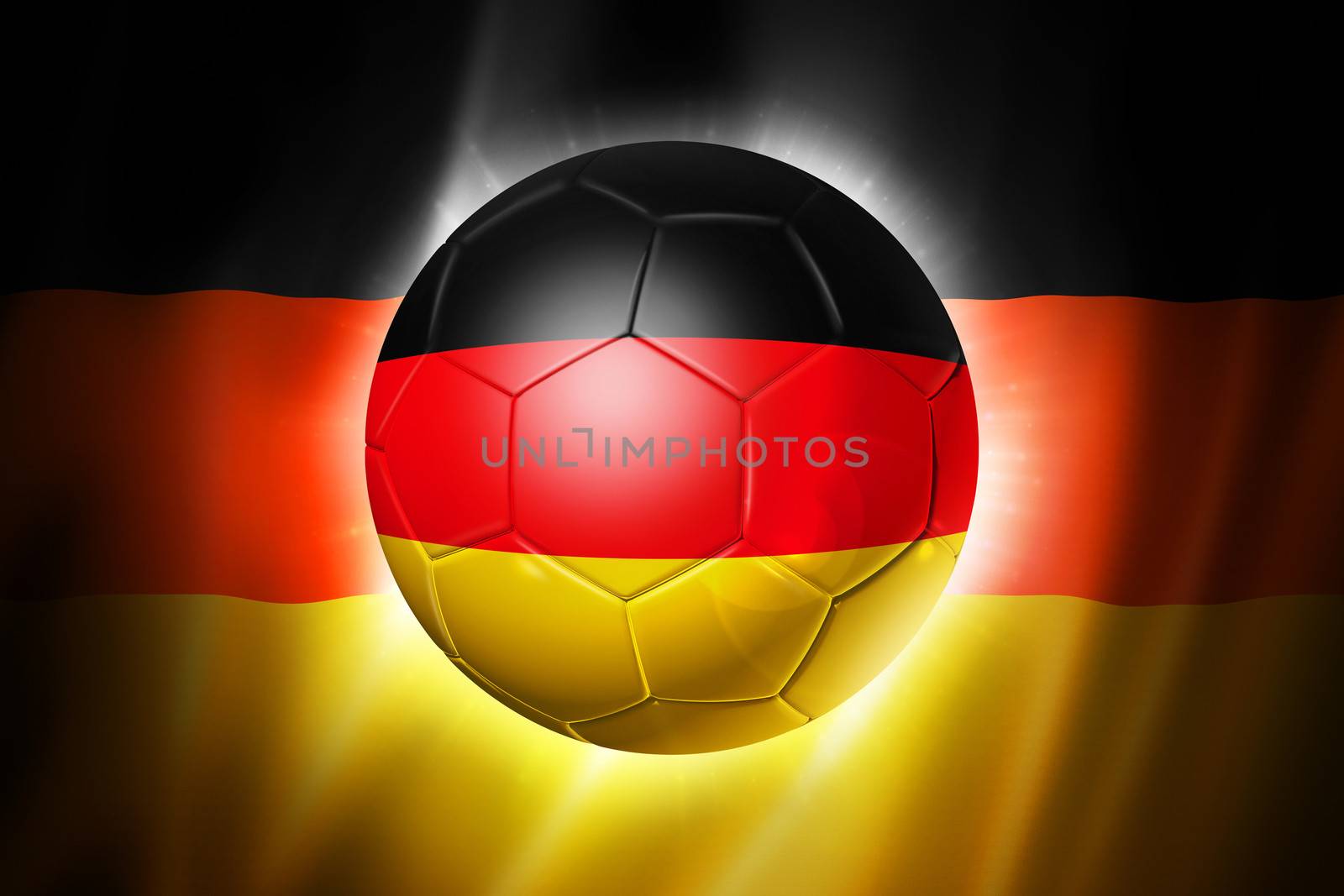 Soccer football ball with Germany flag by daboost