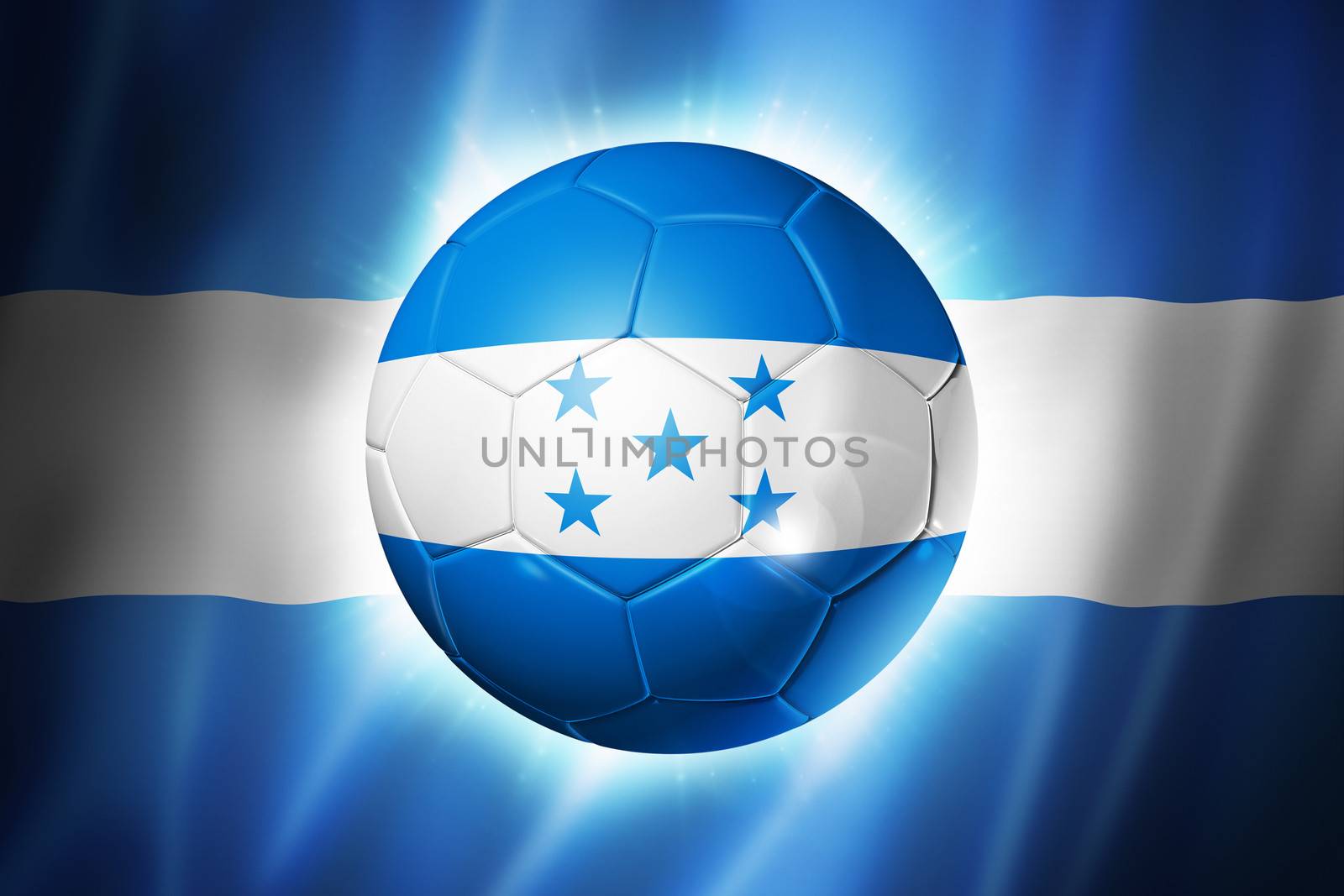 Soccer football ball with Honduras flag by daboost