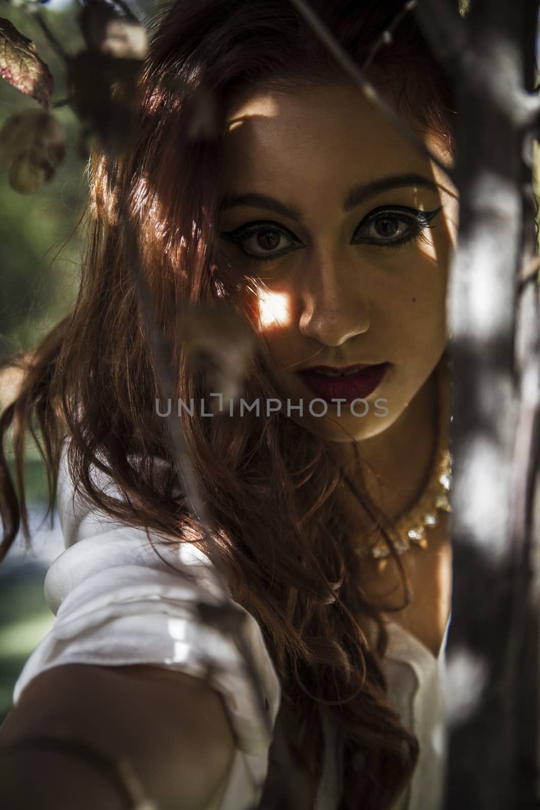 Sensual girl in spring or summer forest park full of hope and vi by FernandoCortes