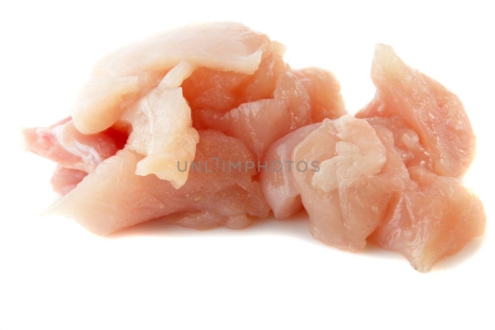 fresh chicken fillet on a white background