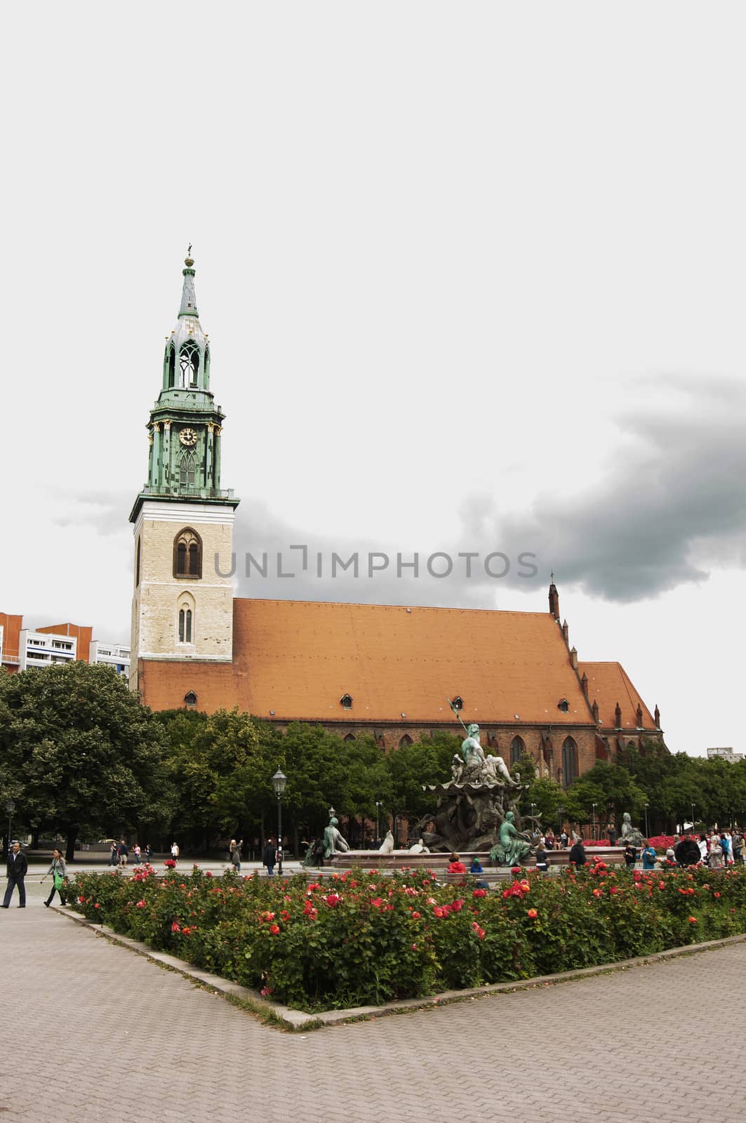 St. Mary's Church, known in German as the Marienkirche, is a church in Berlin, Germany. It is located on Karl-Liebknecht-Straße (formerly Kaiser-Wilhelm-Straße) in central Berlin, near Alexanderplatz. The exact age of the original church site and structure is not precisely known, but it was first mentioned in German chronicles in 1292. It is presumed to date from earlier in the 13th century.