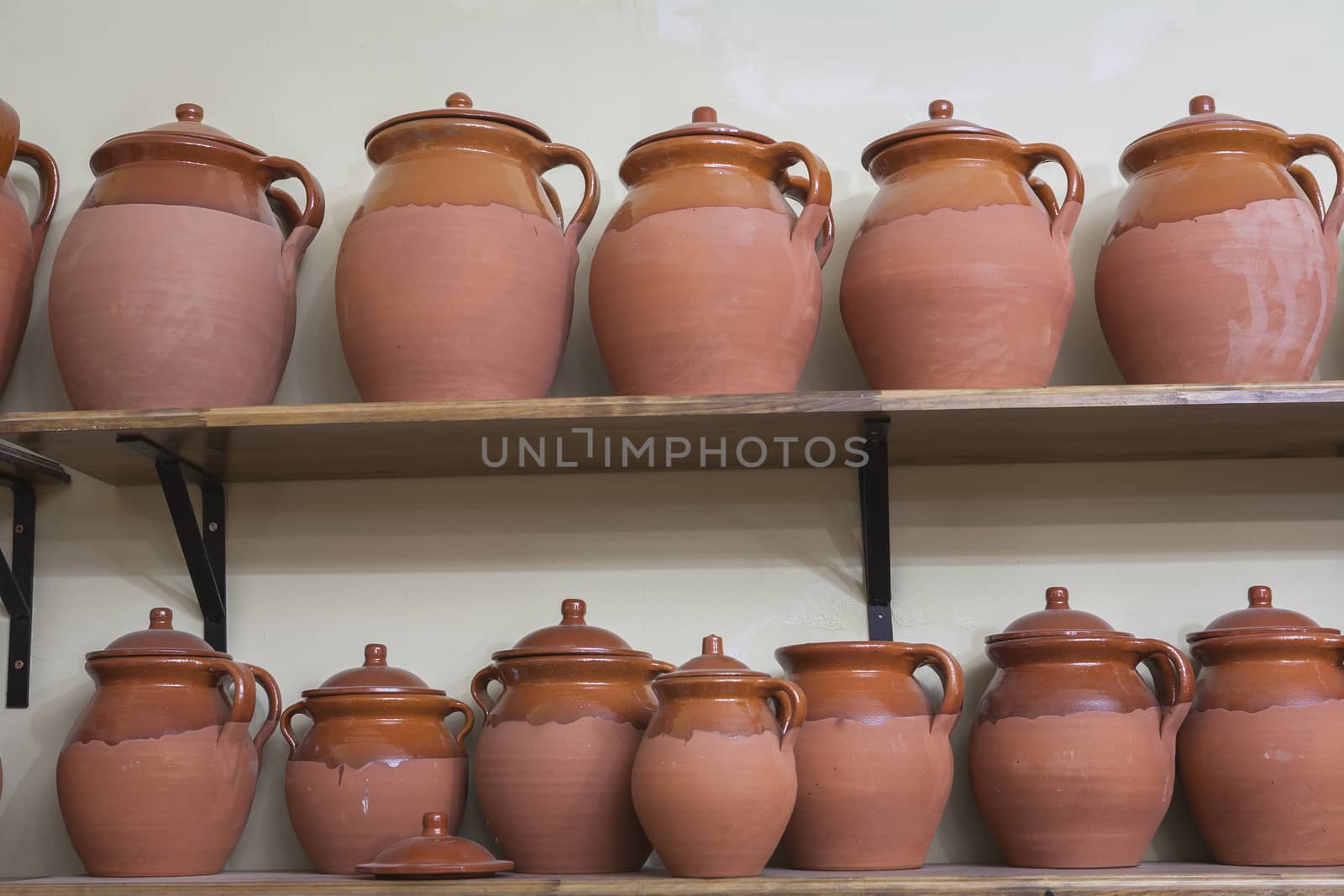 clay pottery ceramics typical of Bailen, Jaen province, Andalucia, Spain by digicomphoto