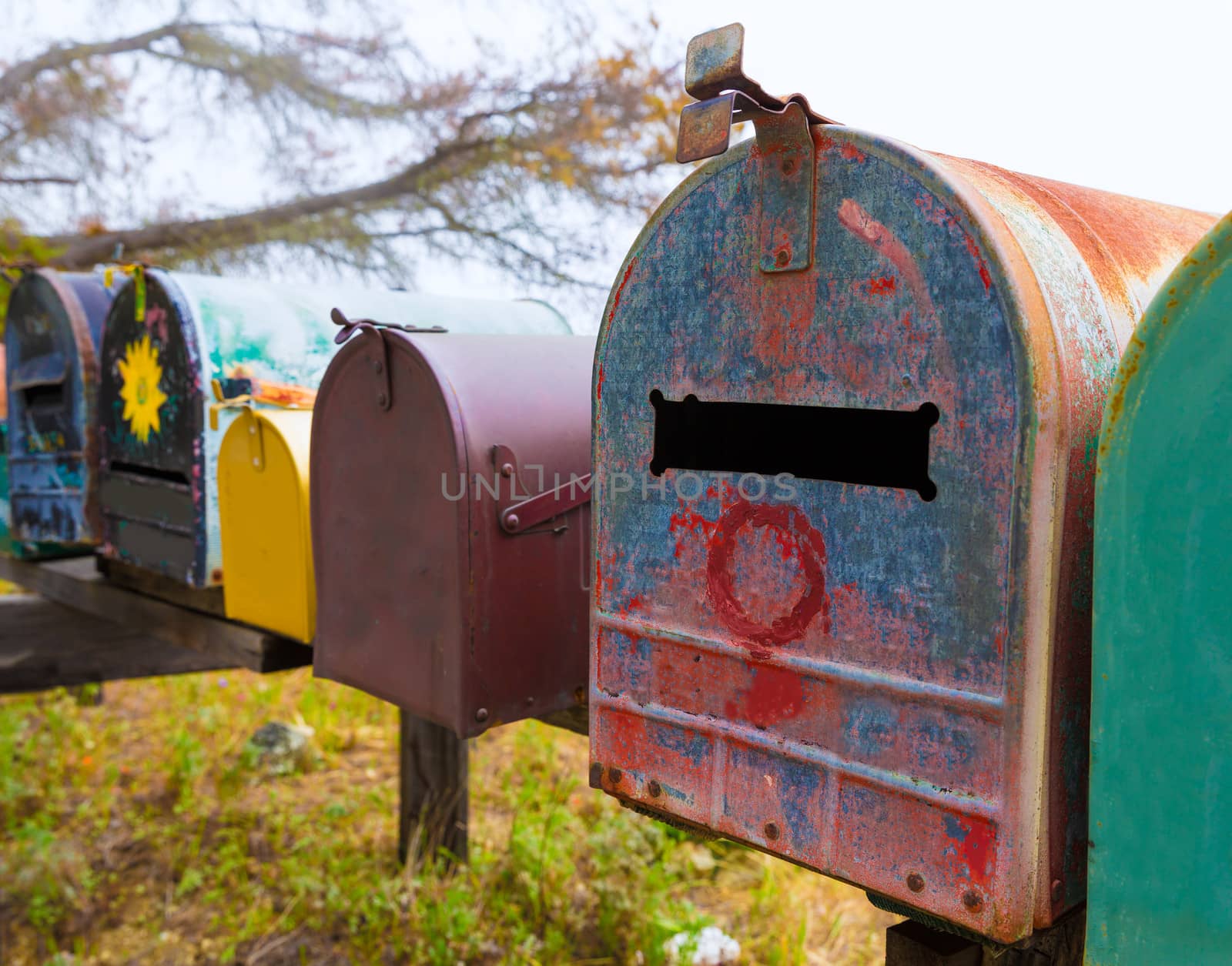 California grunge mailboxes along Pacific Highway Route 1 US 101 USA
