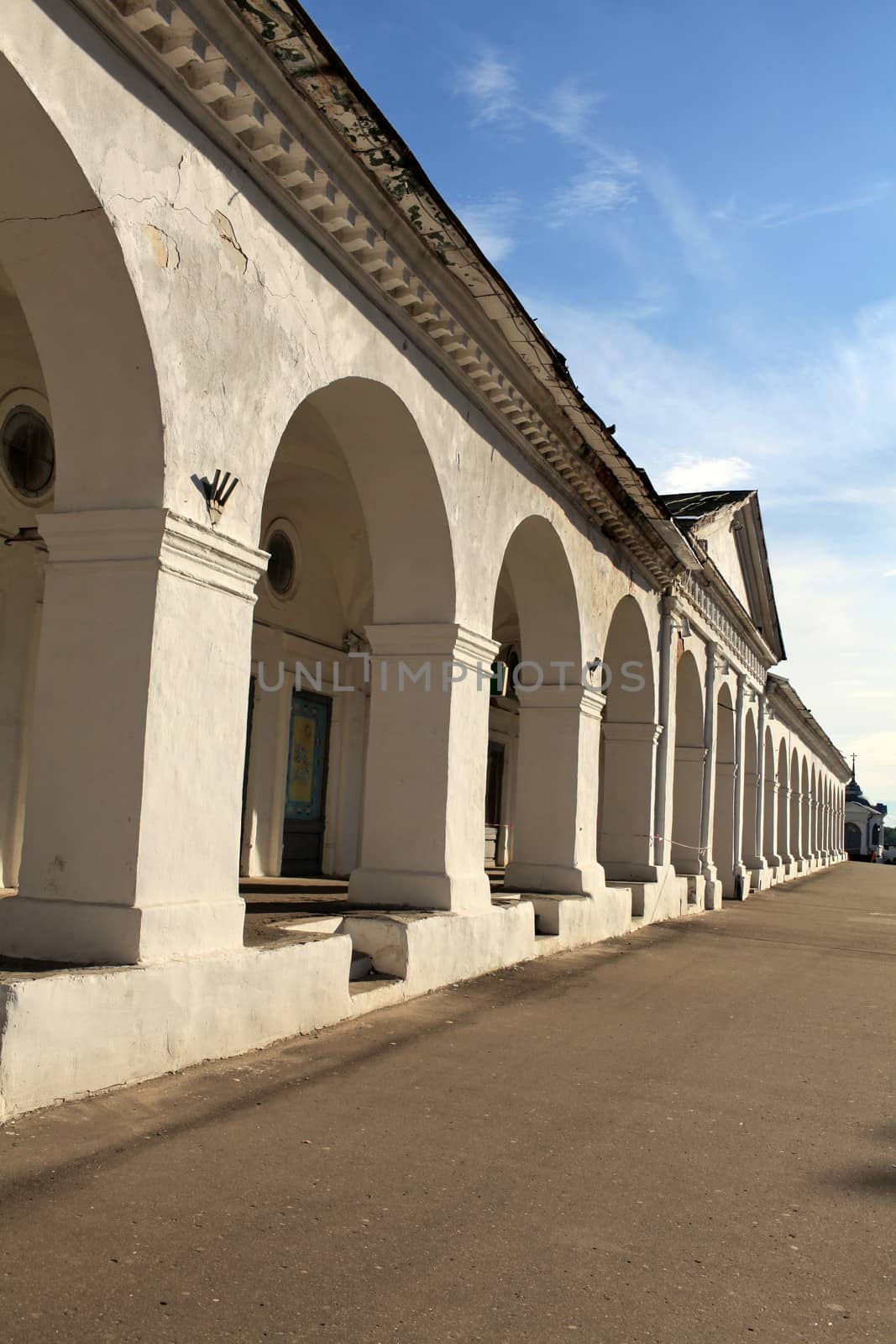 shopping arcade a monument of architecture of the 19th century Kostroma of Russia 