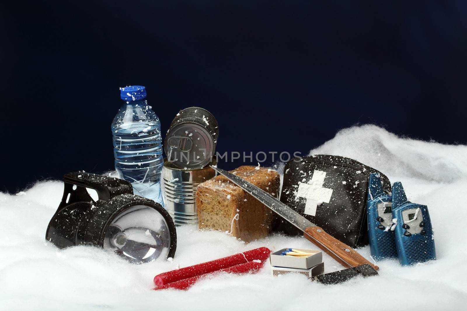 Items for emergency in snow storm 