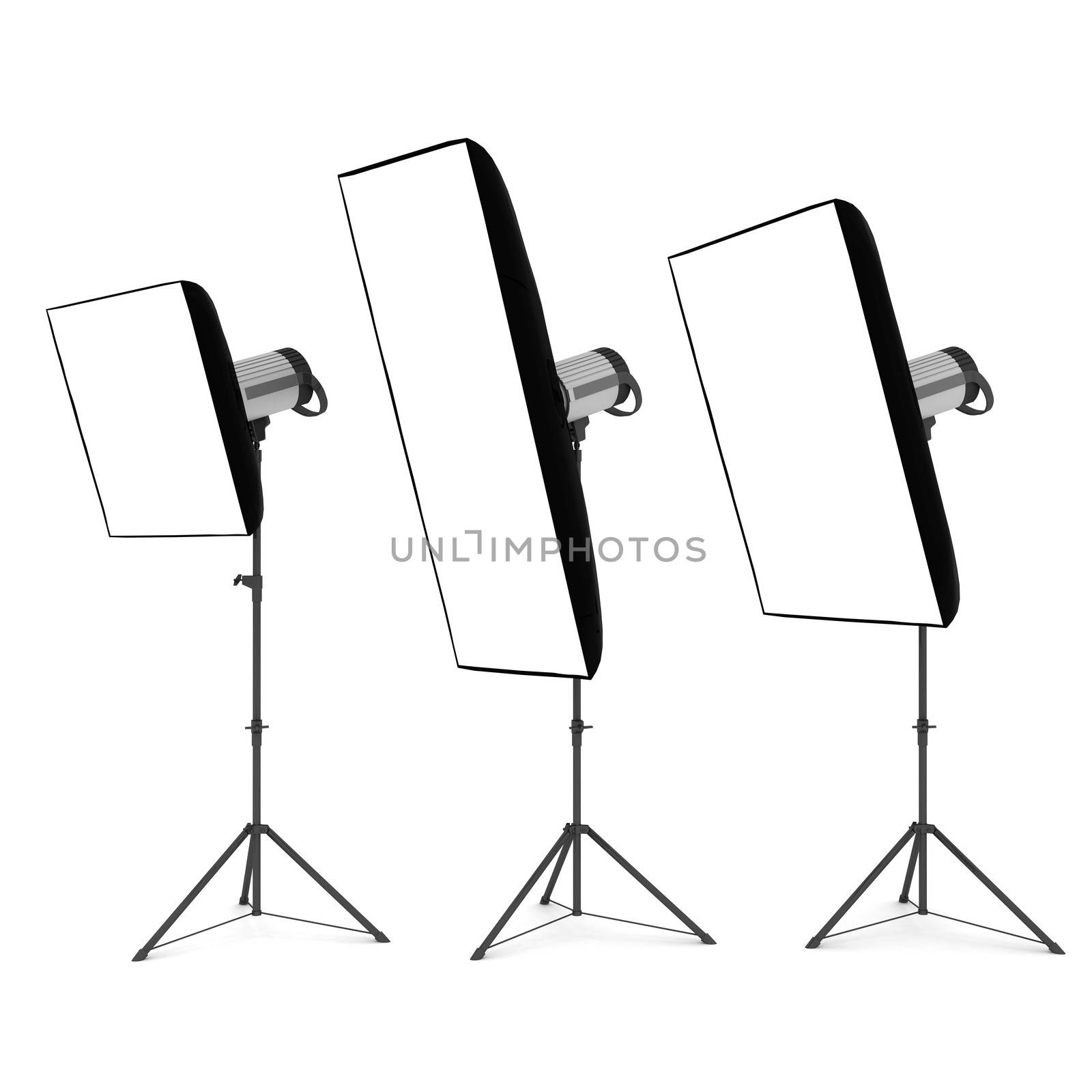 studio flash isolated on white background