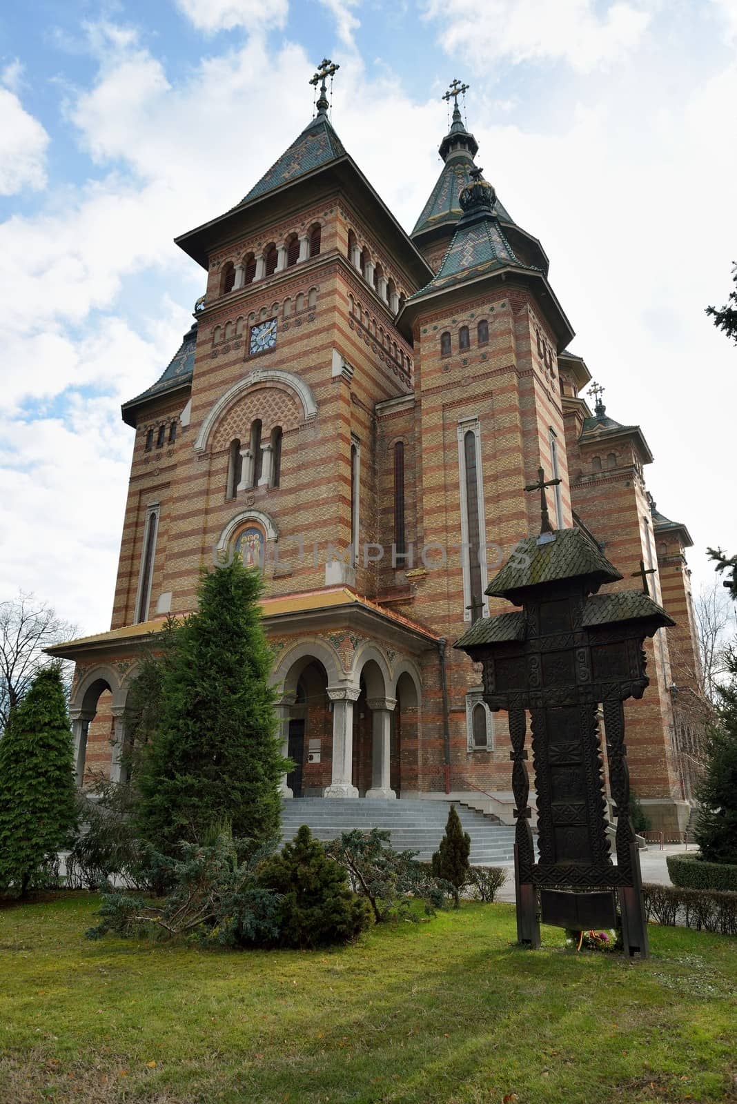 View on a Orthodox Cathedral in Timisoara, Romania.