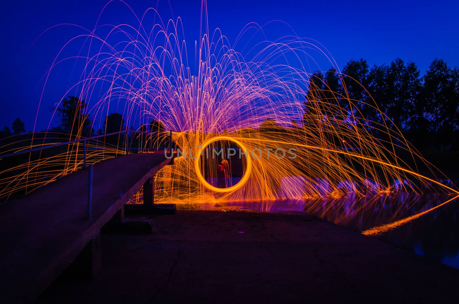 Steel Wool burnning fire effect