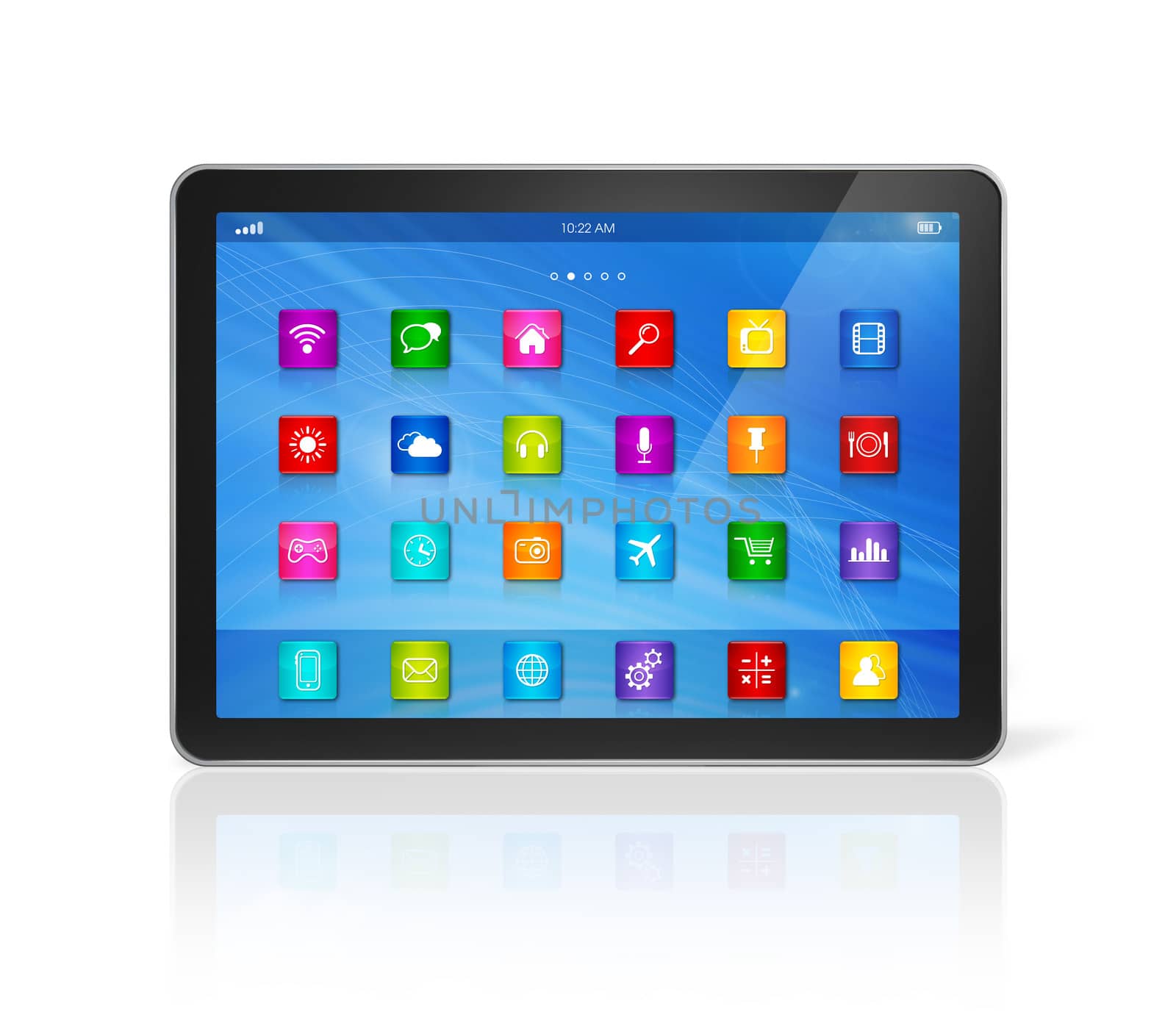 Digital Tablet Computer - apps icons interface by daboost