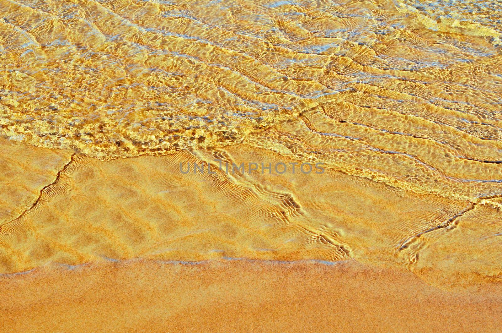 Wavy relief on the sandy beach