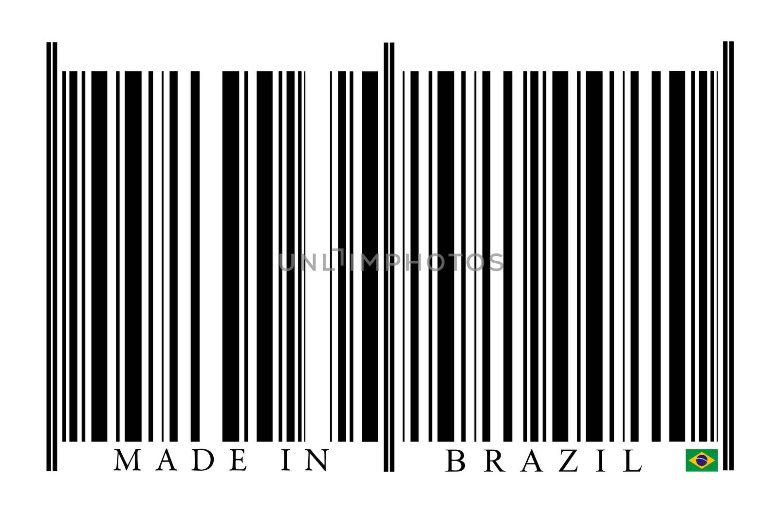 Brazil Barcode on white background