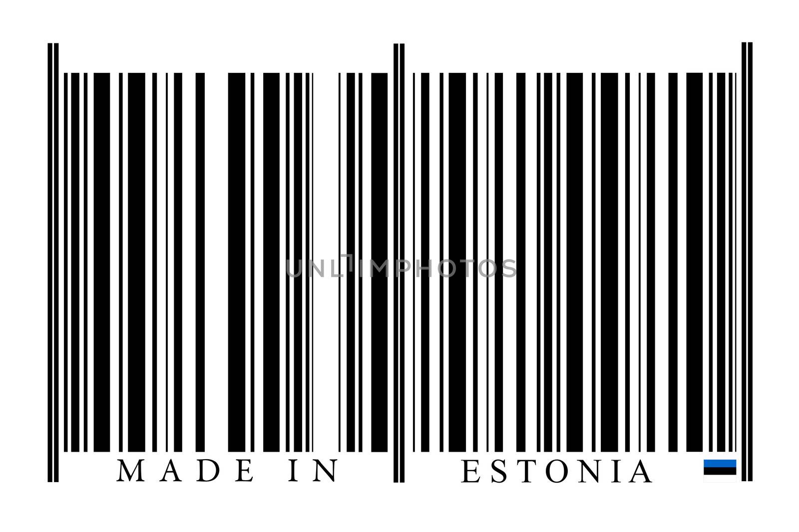 Estonia Barcode on white background