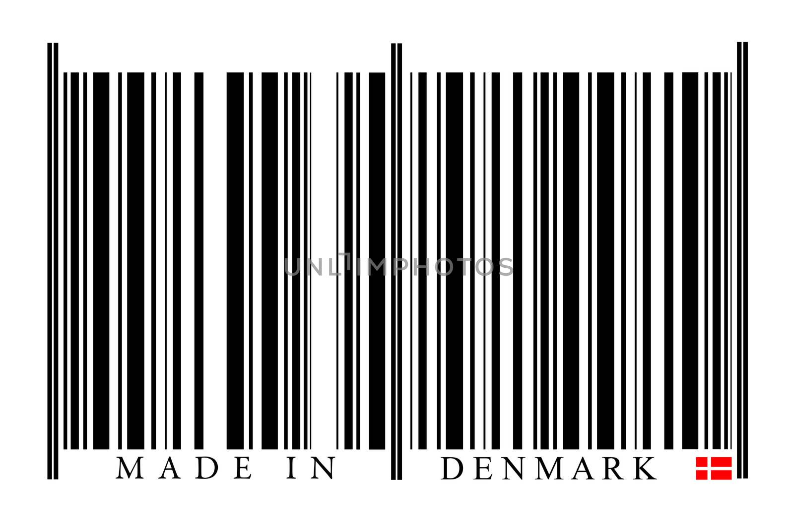 Denmark barcode on white background