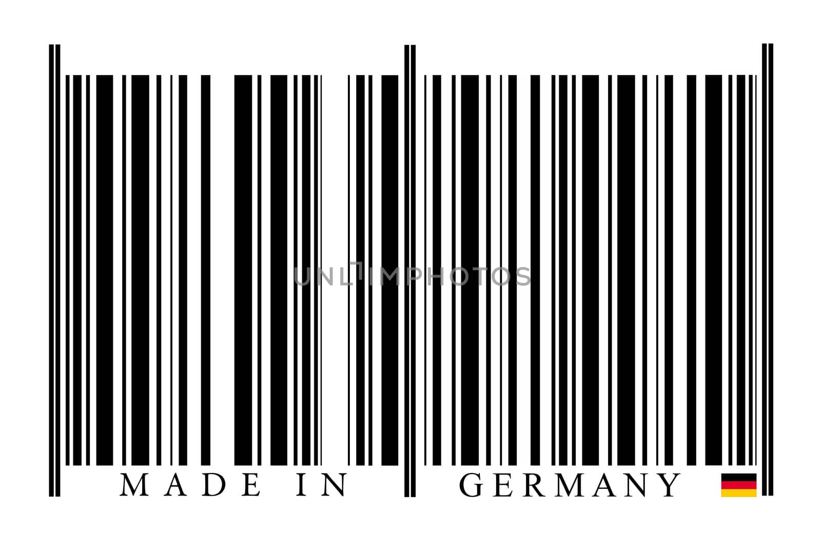 Germany Barcode on white background