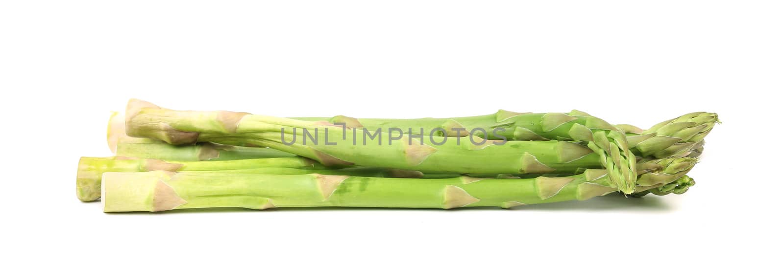 Bunch of asparagus. Isolated on a white background.