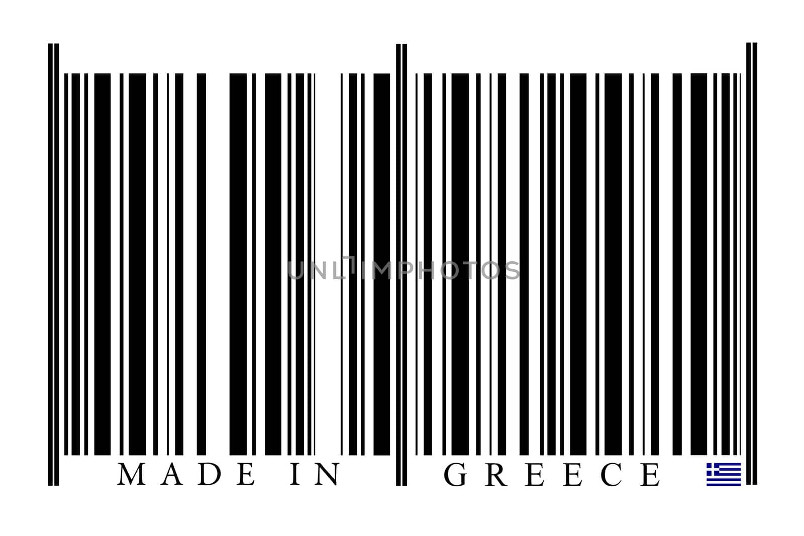 Greece Barcode on white background