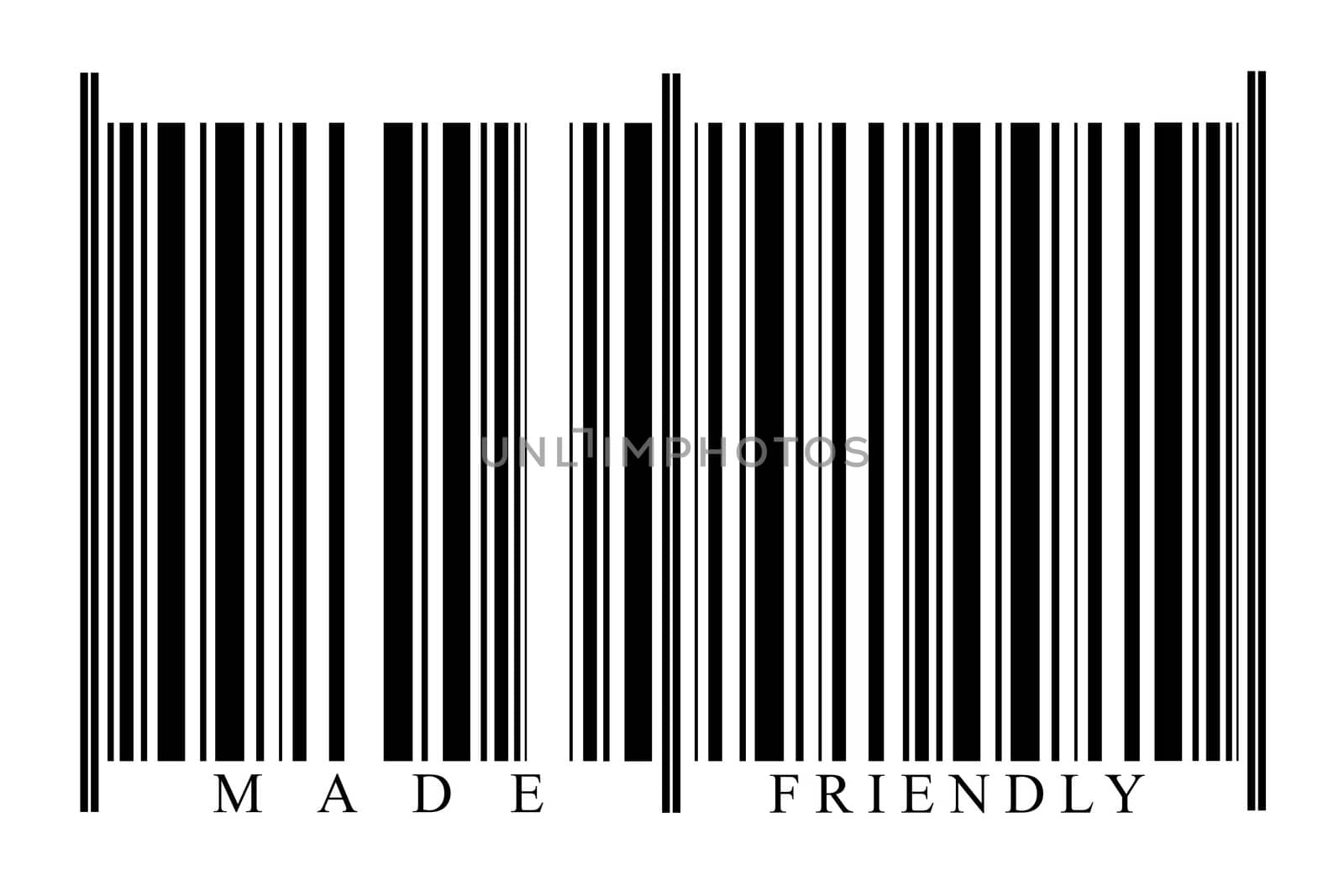 Friendly Barcode on white background