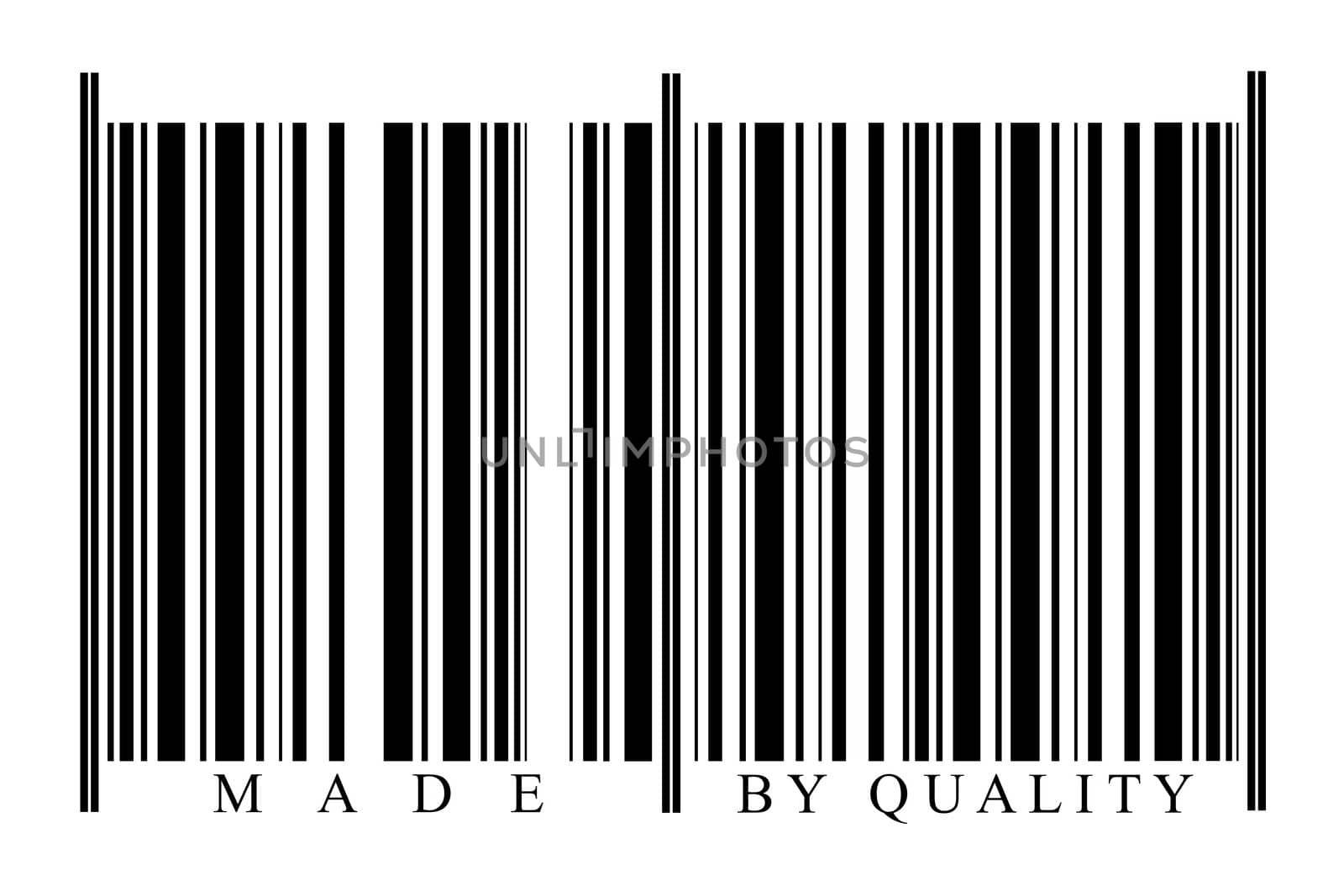Quality Barcode on white background