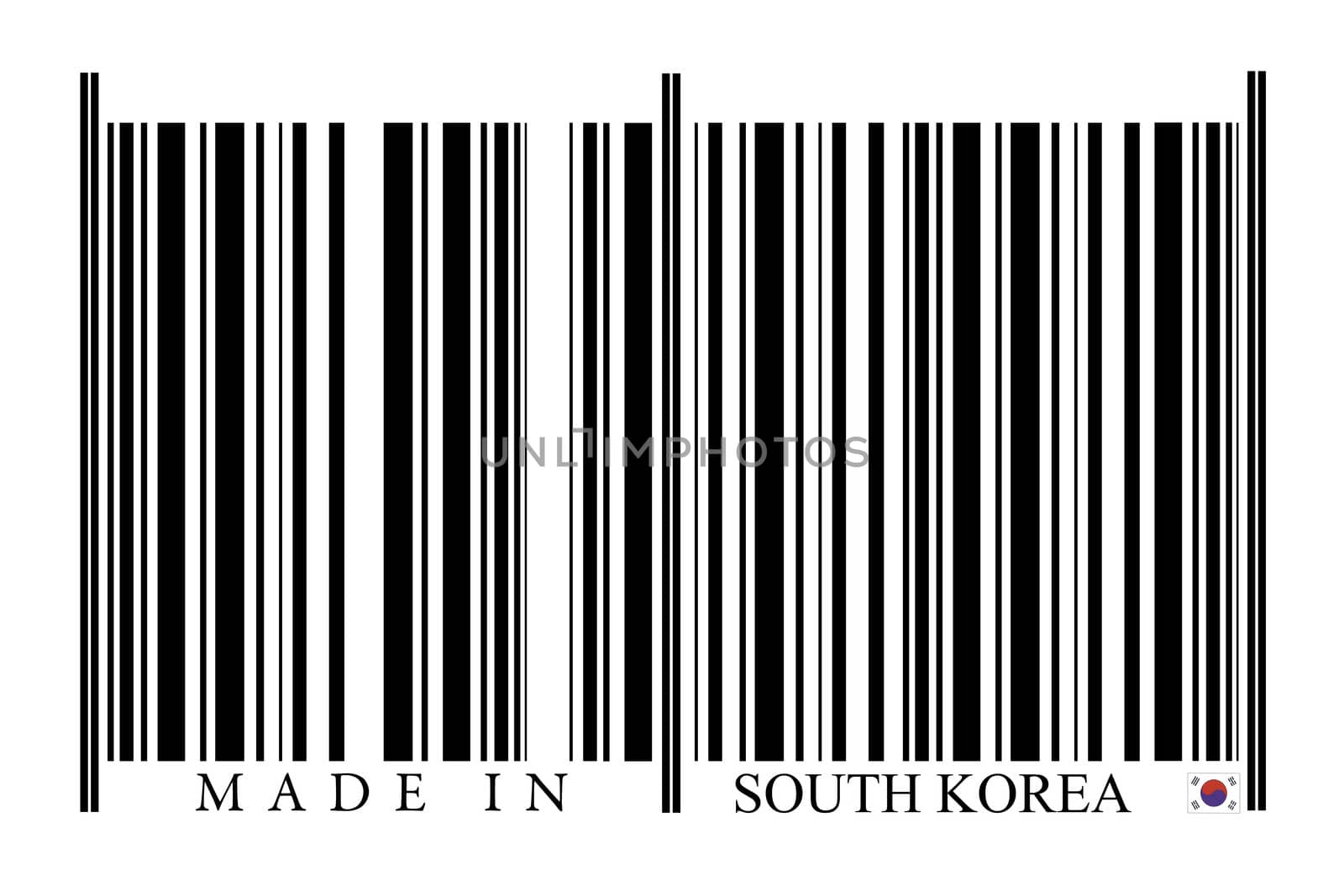 Republic of Korea Barcode on white background