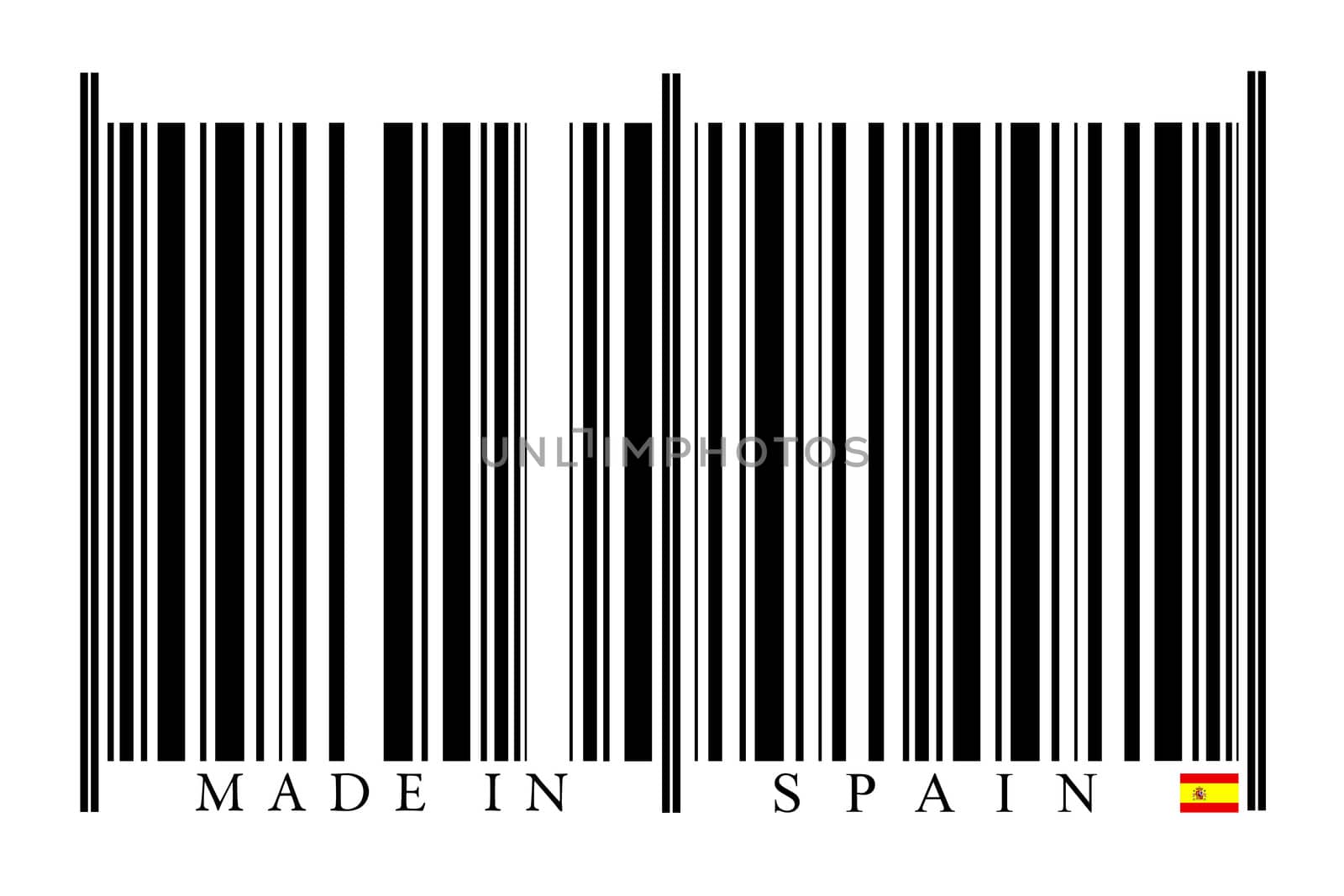 Spain Barcode on white background