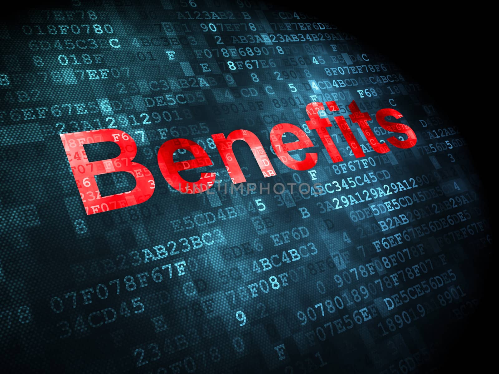 Business concept: Benefits on digital background by maxkabakov