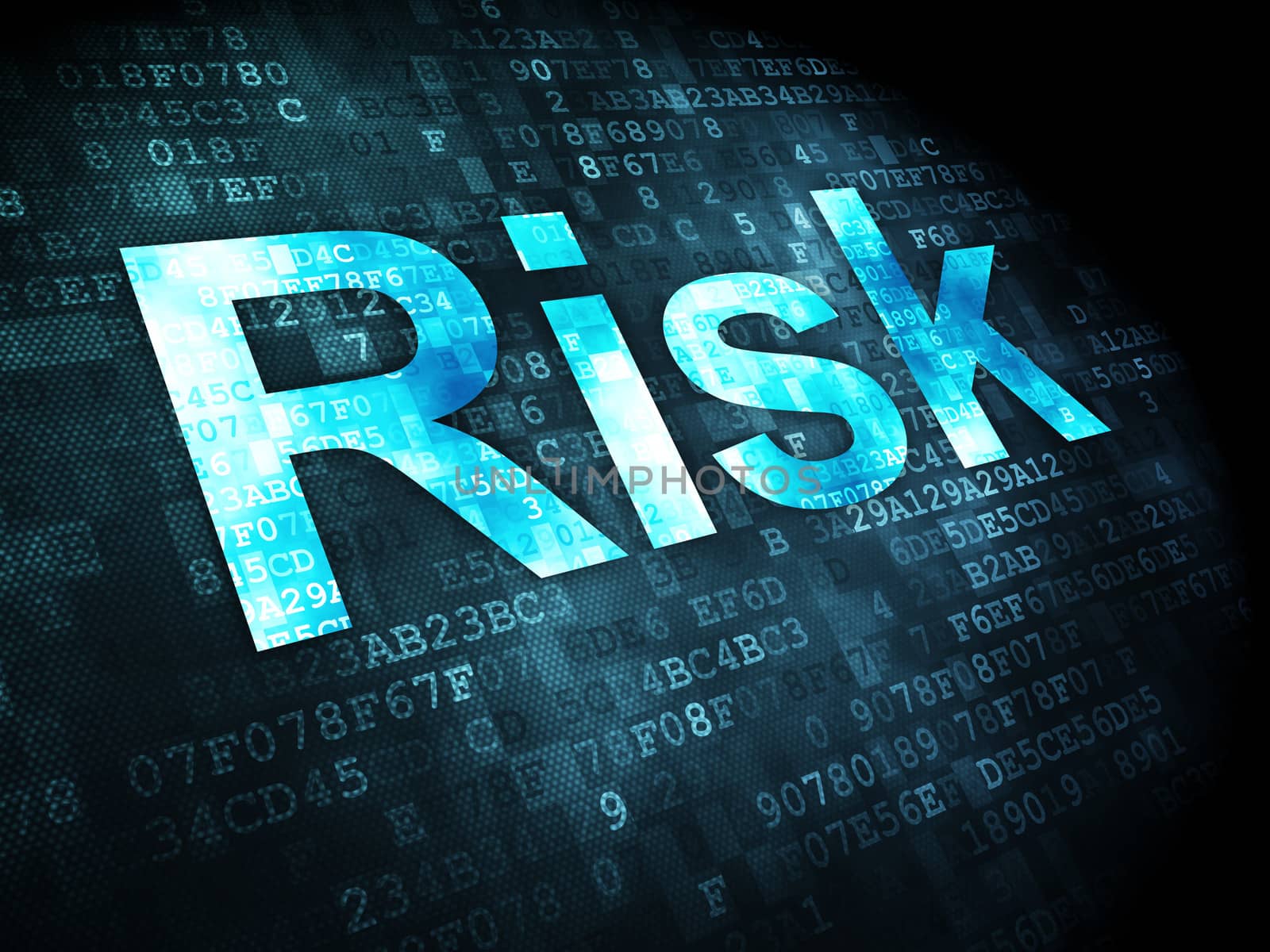 Business concept: Risk on digital background by maxkabakov