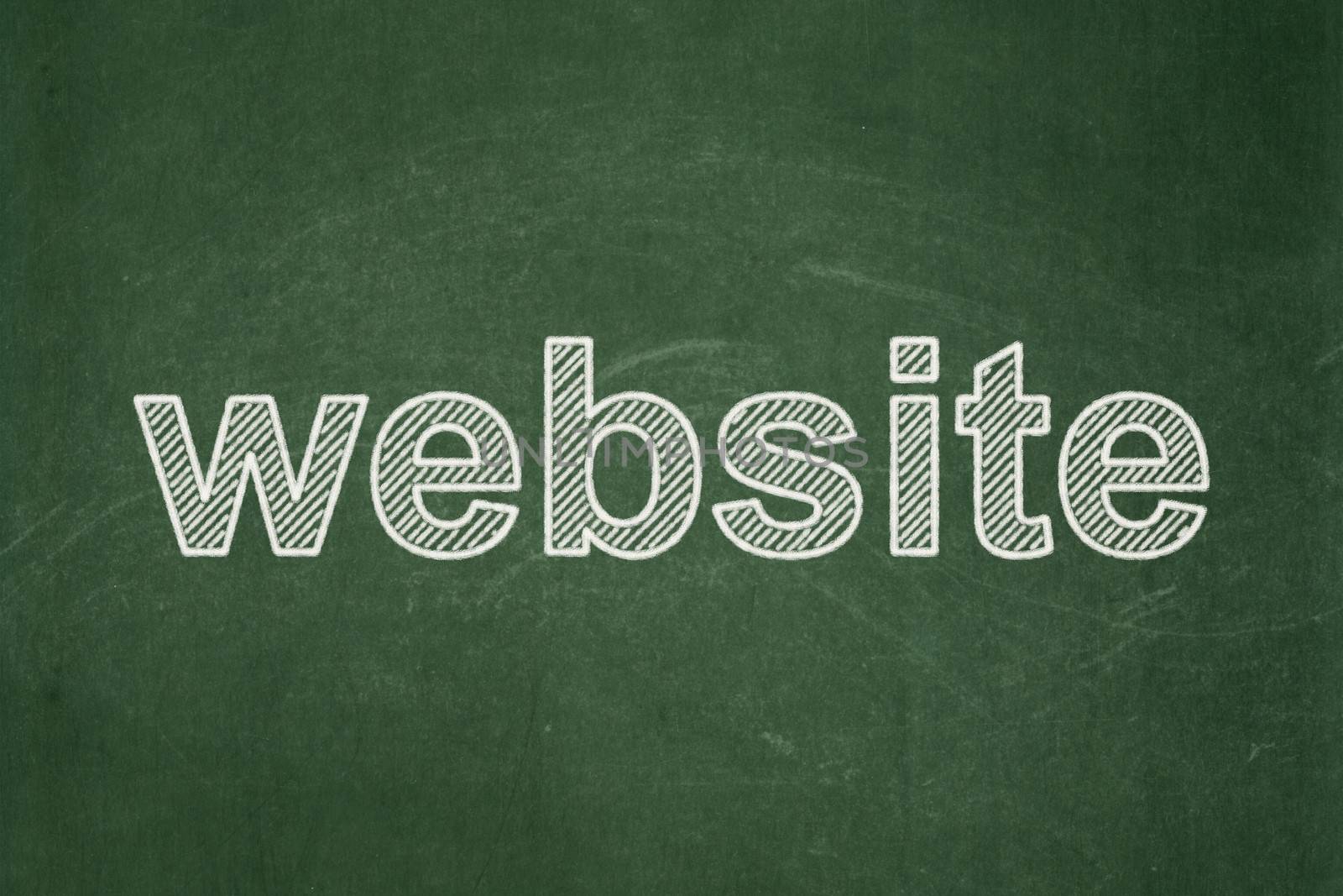 Web design concept: Website on chalkboard background by maxkabakov