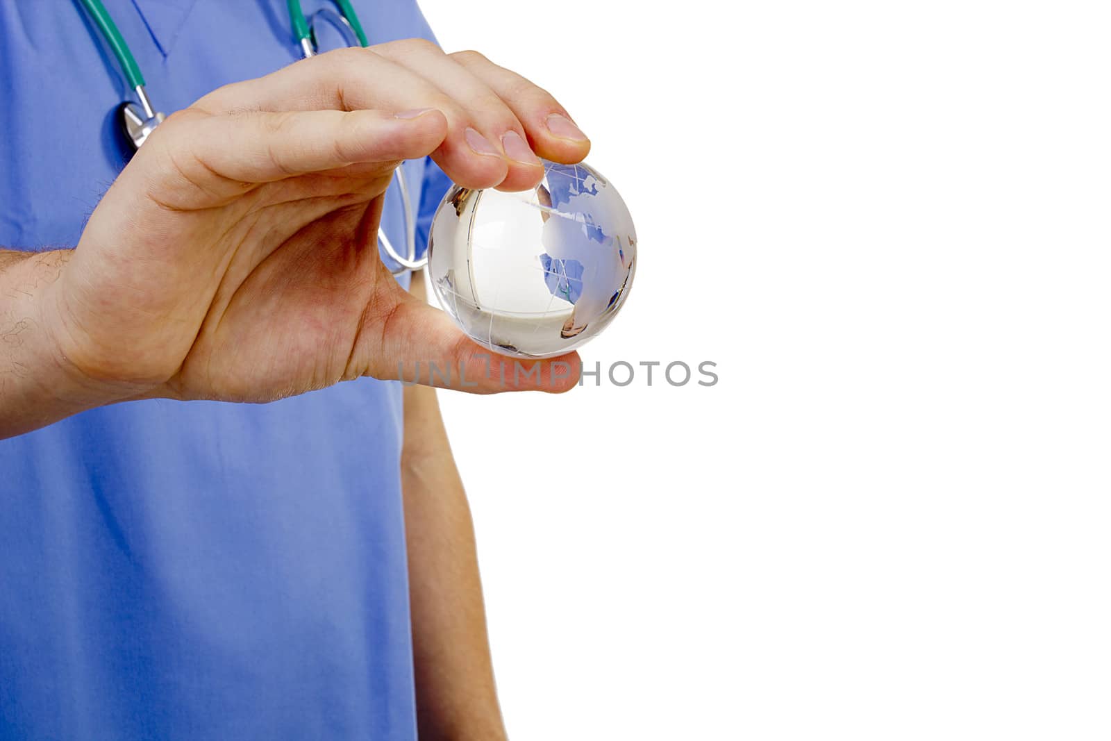 Doctor hand globe by VIPDesignUSA