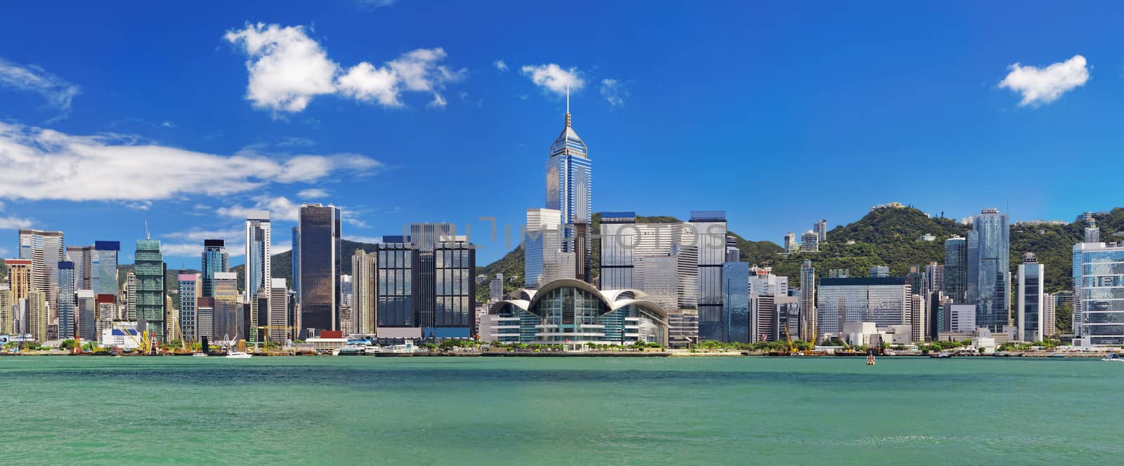 Hong Kong harbour at day  by cozyta