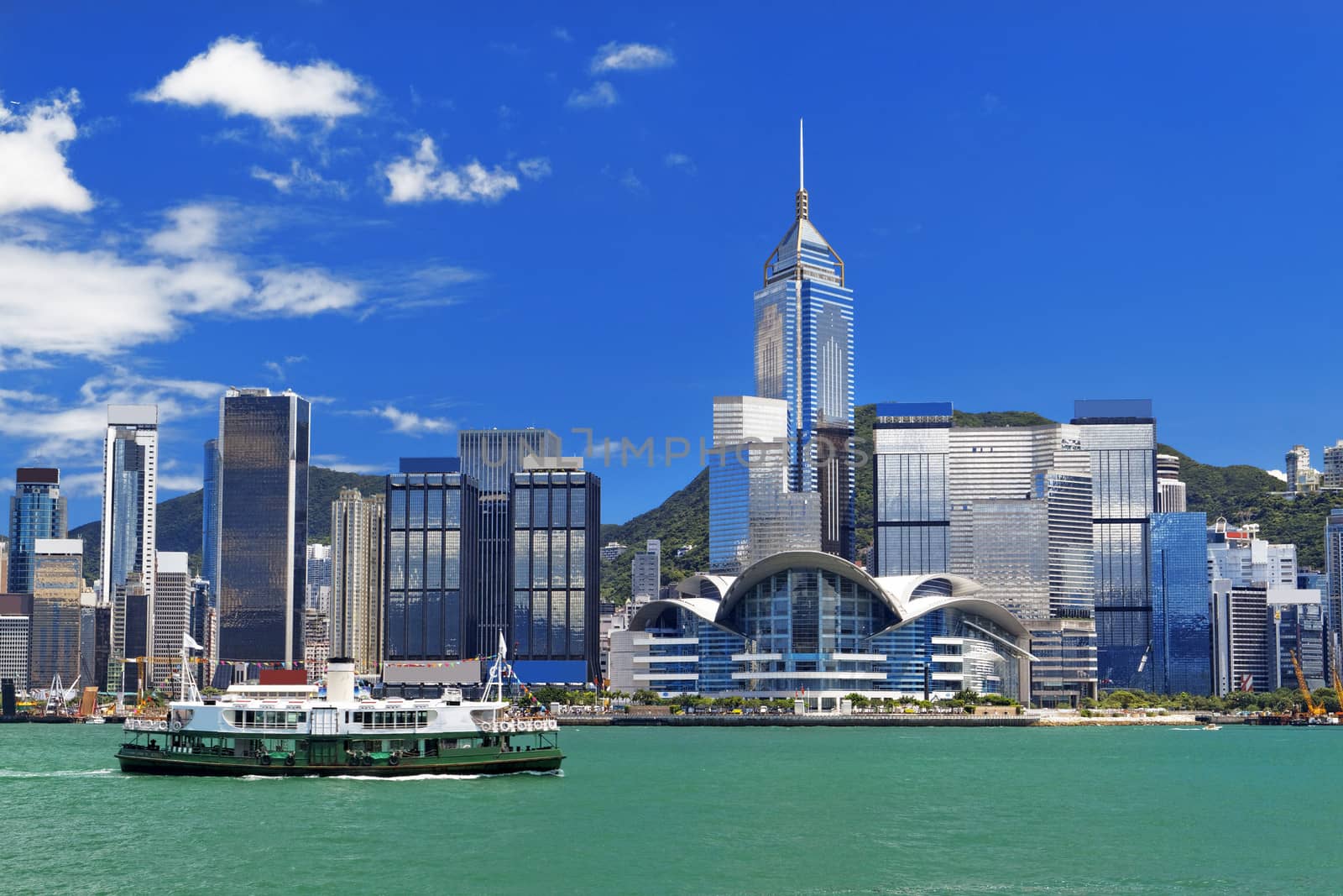 Hong Kong harbour at day 