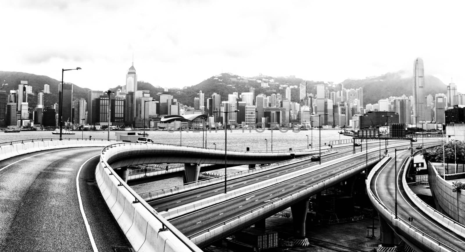 traffic in Hong Kong at day