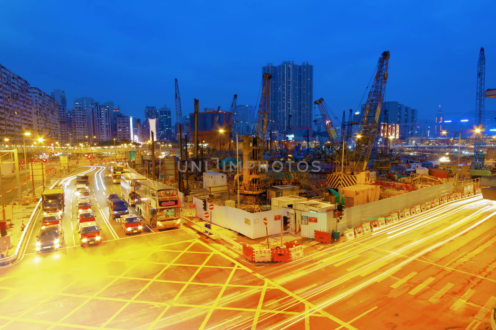 traffic night