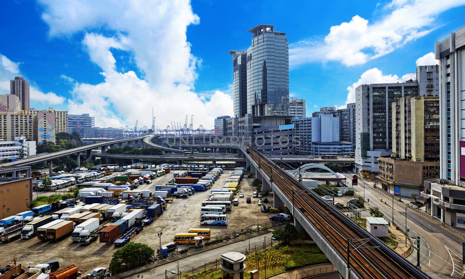 Downtown city at day