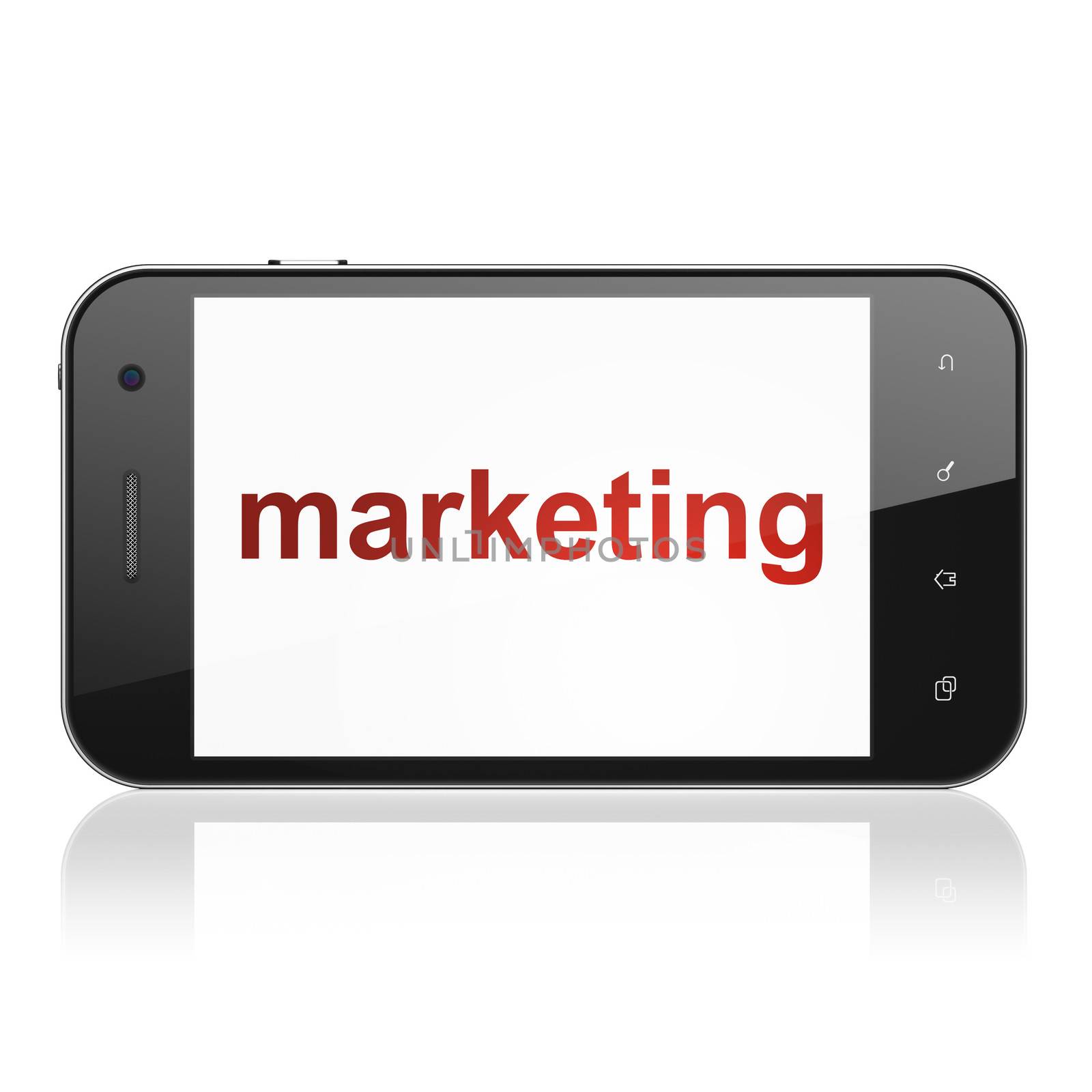 Marketing concept: Marketing on smartphone by maxkabakov