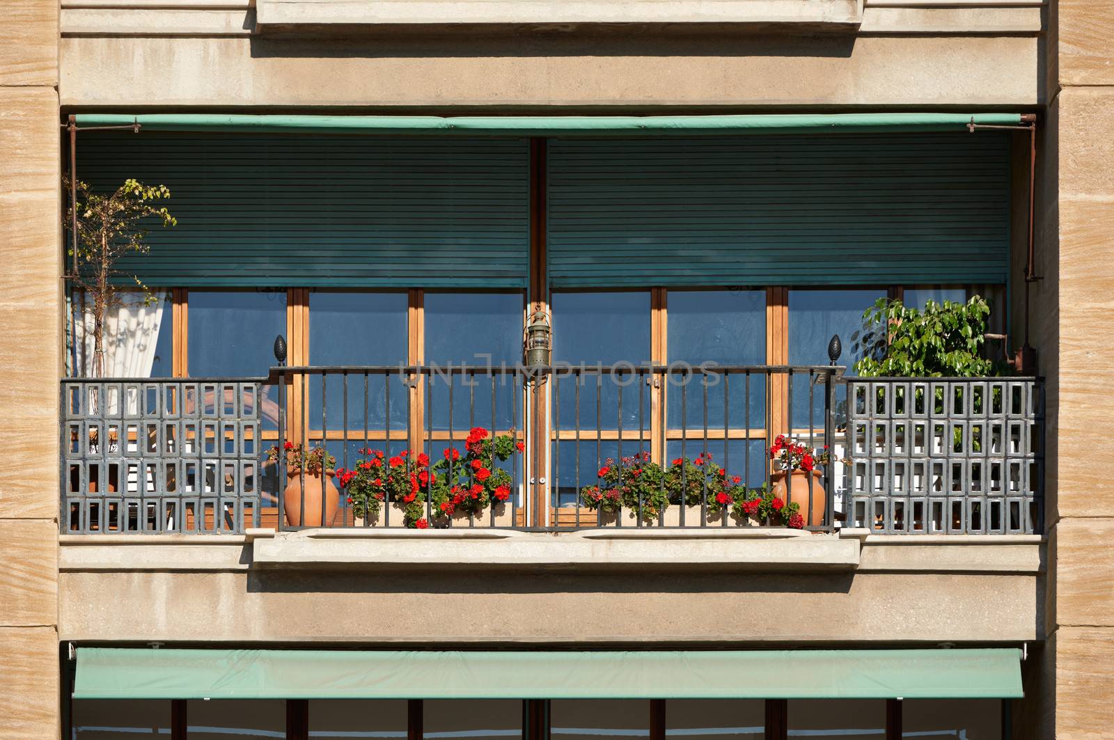 Architecture detail, classic balcony from South France, French Riviera