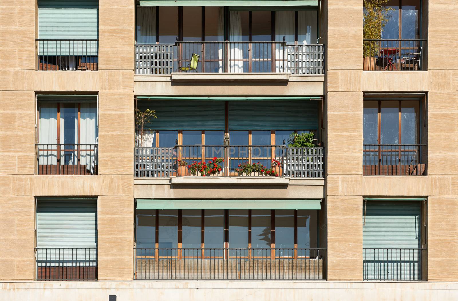 Architecture detail, classic balcony from South France, French Riviera