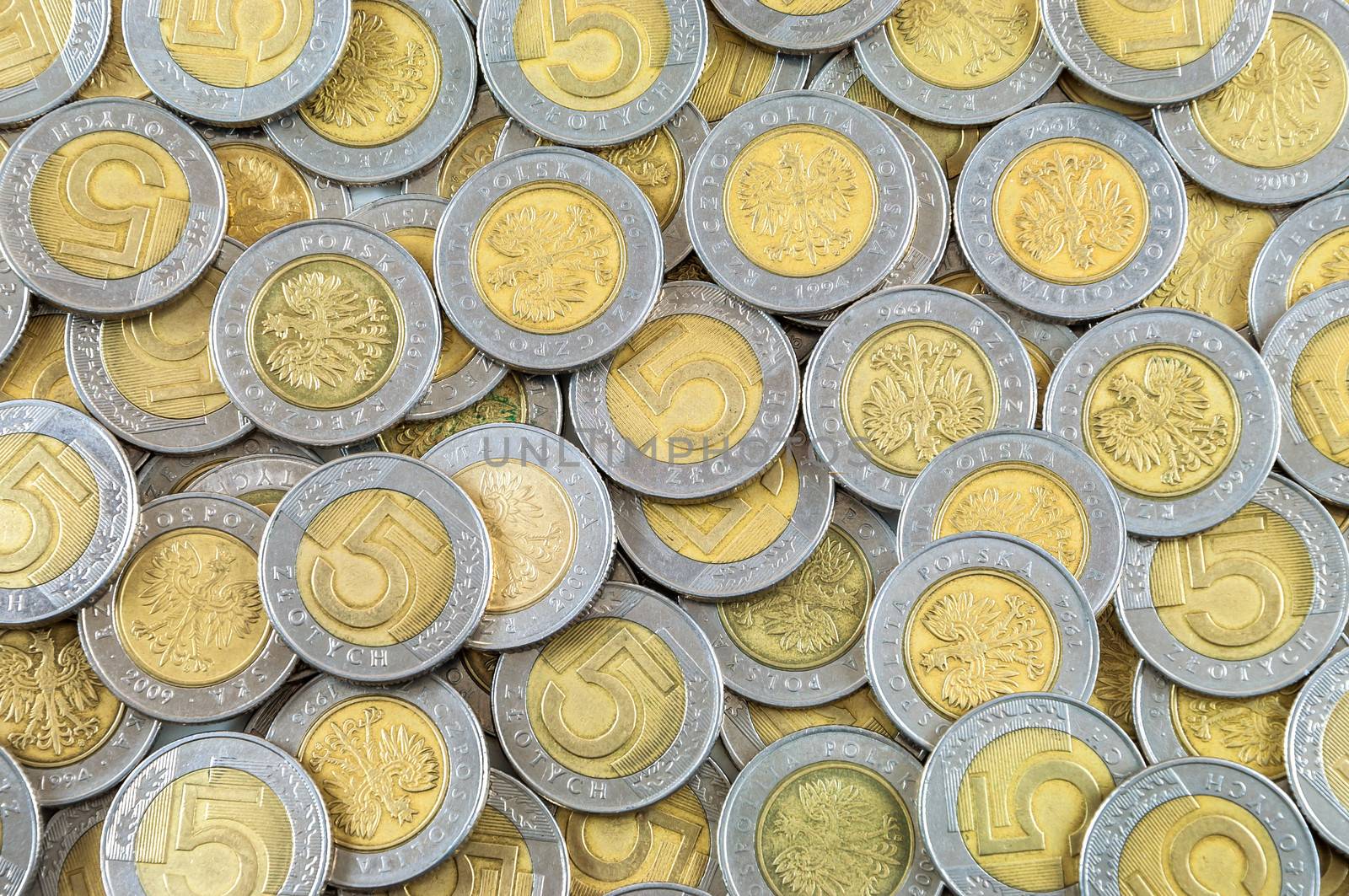 Background of polish coins by mkos83