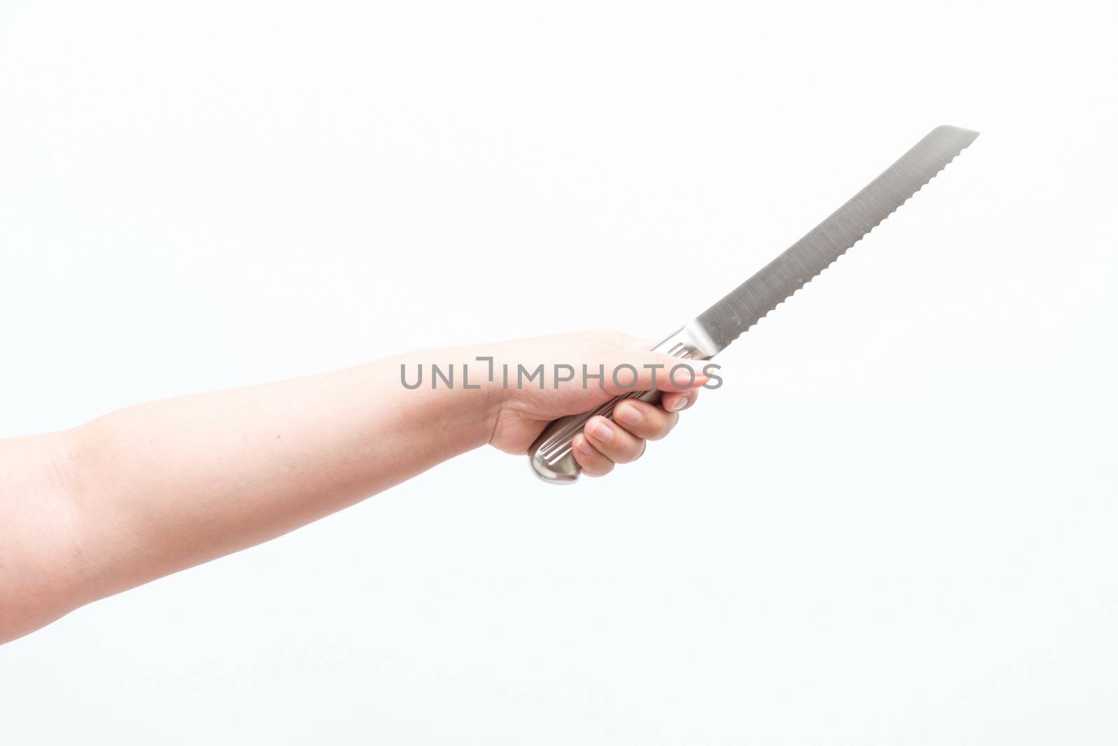 Asian woman holding large knife by sasilsolutions