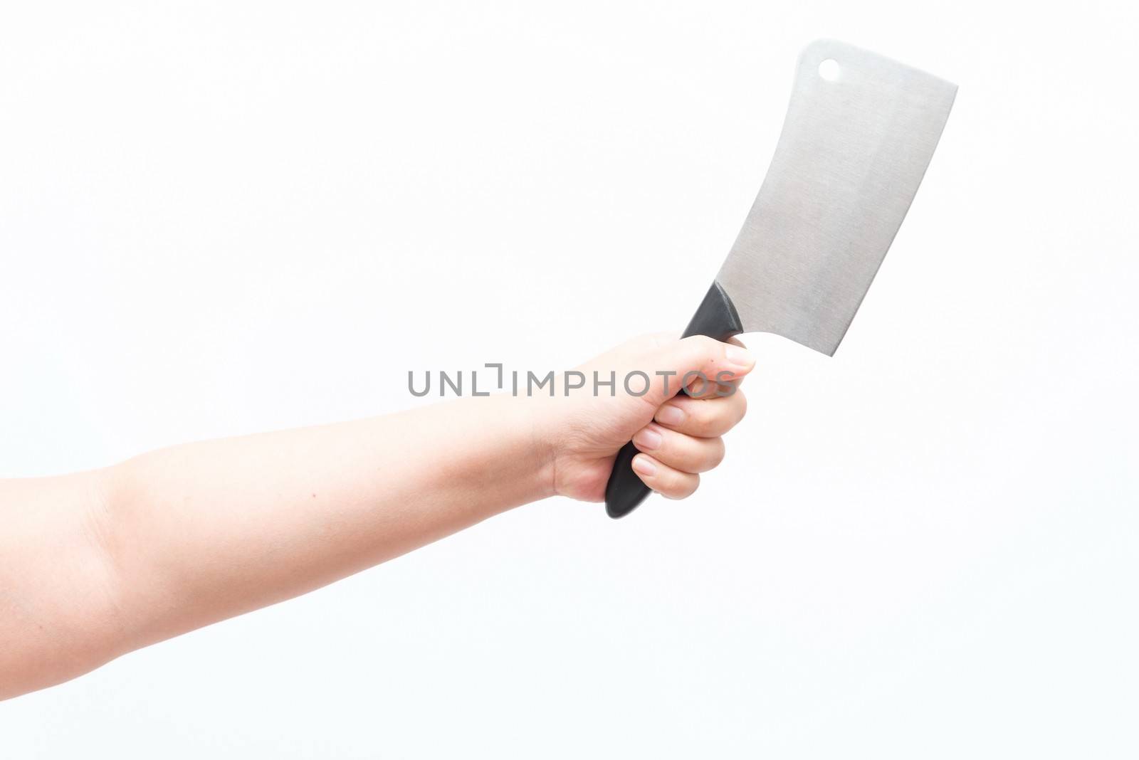 Asian woman holding large knife by sasilsolutions