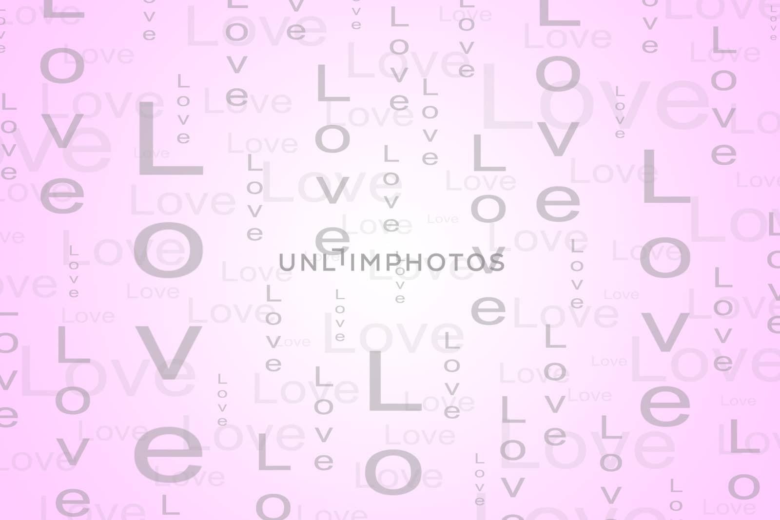 Love Text Background in Light Pink Color by steafpong