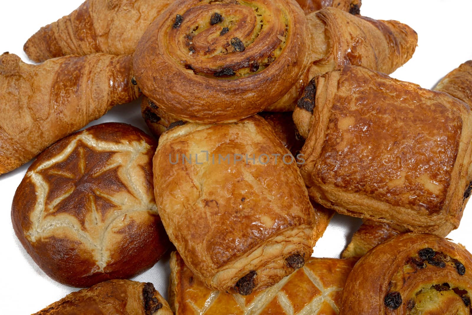 French pastry isolated on white background