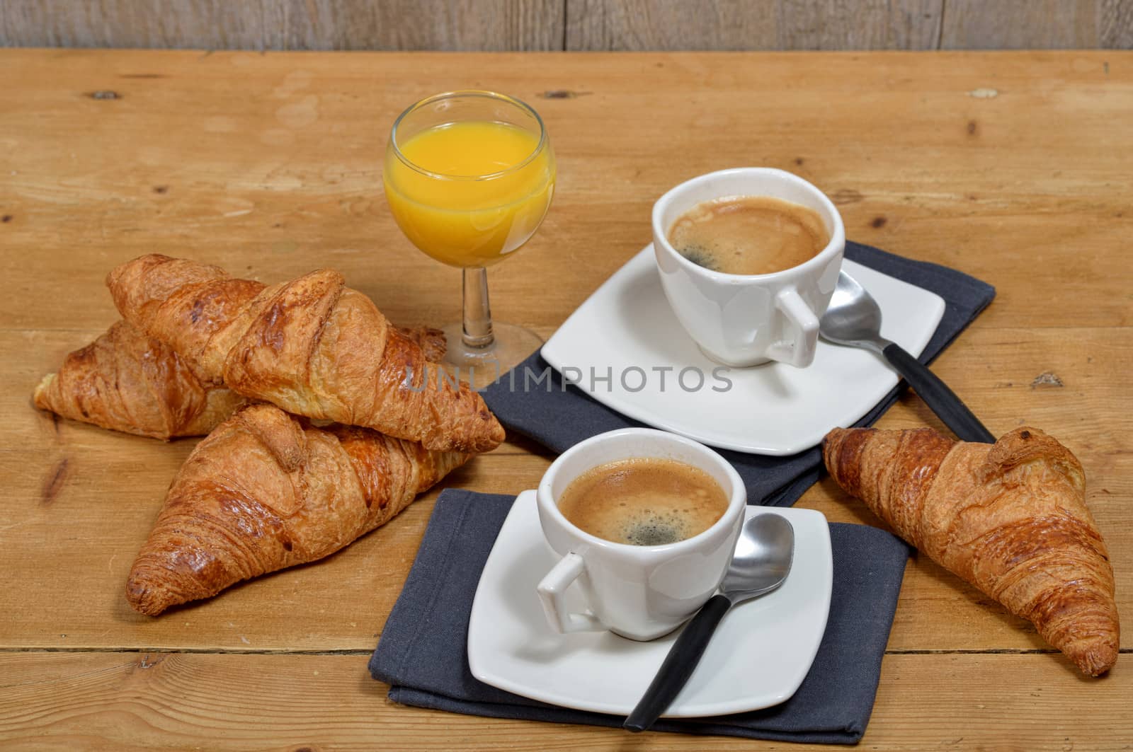 small french breakfast with pastries